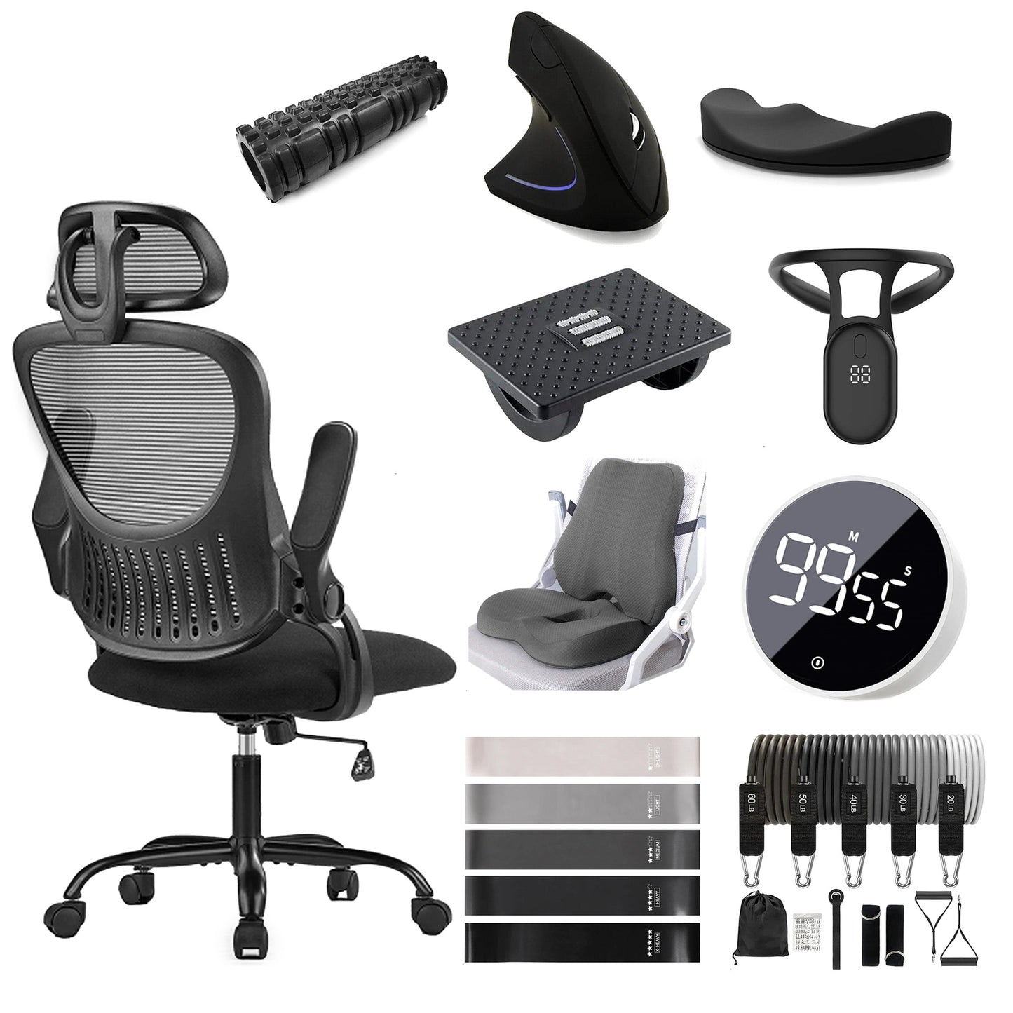 All-in-One Work From Home Ergo-Kit Deluxe – Take Ownership of Your Physical & Mental Posture While Working from Home